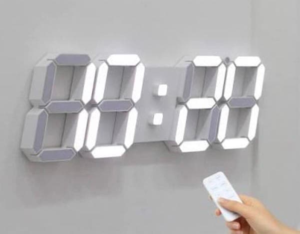 White 3d clock 